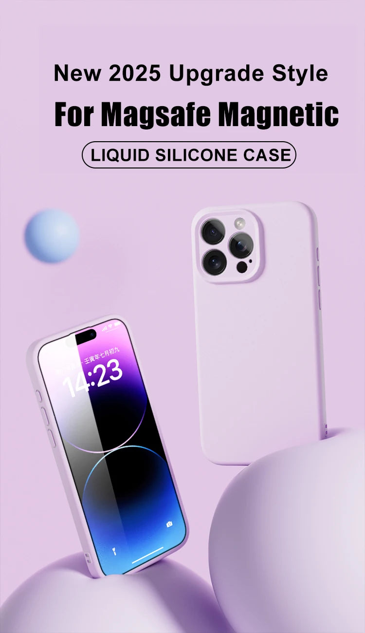 Magnetic iPhone 16 Case | Liquid Silicone Shock-Absorbing Cover Tidesmit