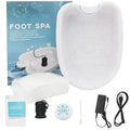 White ionic foot detox spa basin kit with ion generator, power adapter, and liners for home massage and stress relief.