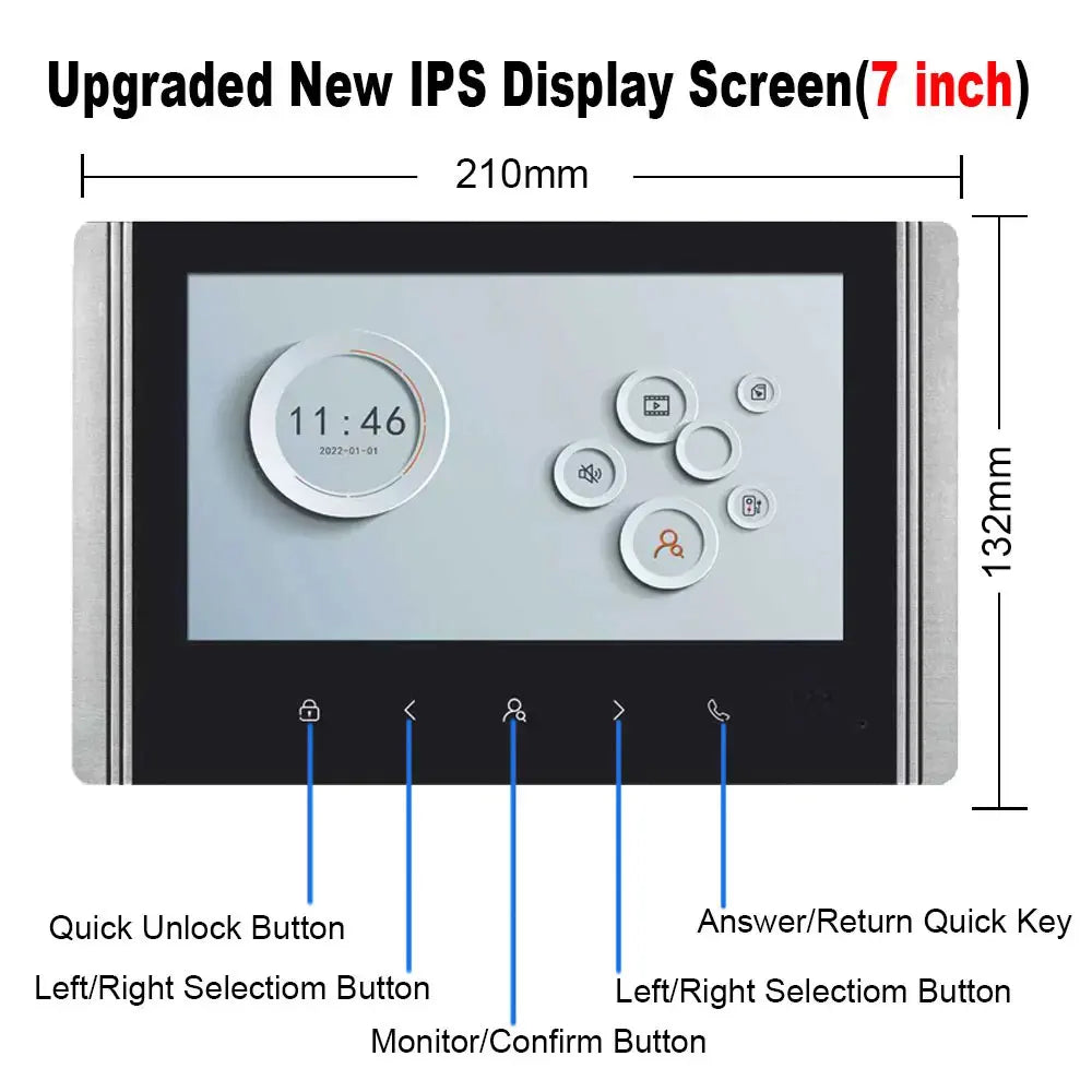 2/3/4 Unit Home Video Intercom for Apartments Residential Intercom Doorbell Wifi Video Door Phone System with RFID Card Unlock