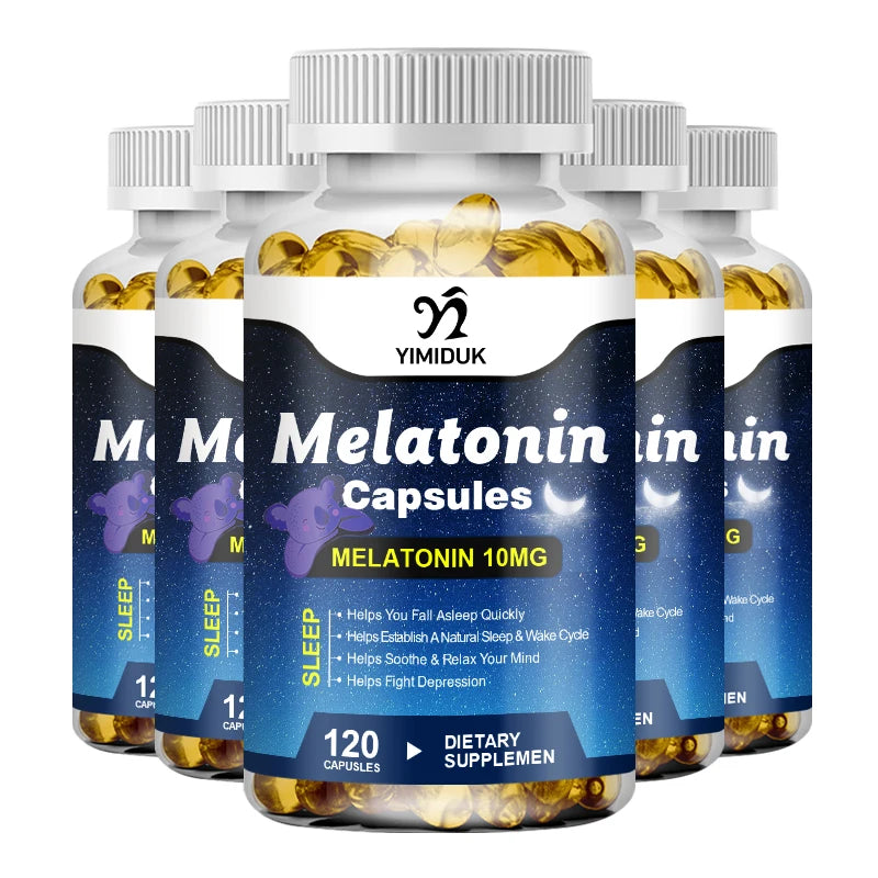 Melatonin 10mg, Sleep Dietary Supplement, No Habit, Deep Sleep Contains Melatonin - Healthy Sleep - 120 Capsules