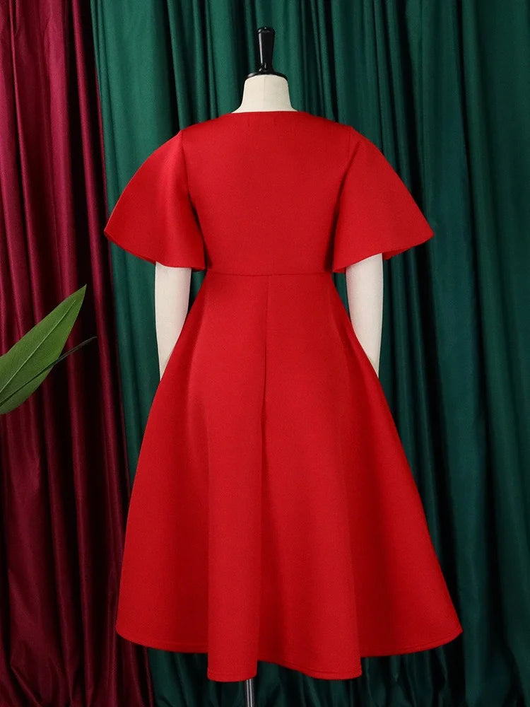 Wmstar Dresses for Women V Neck Elegant Fashion Party Maxi Dress New in Summer Fashion Clothes Wholesale Dropshipping S-3XL