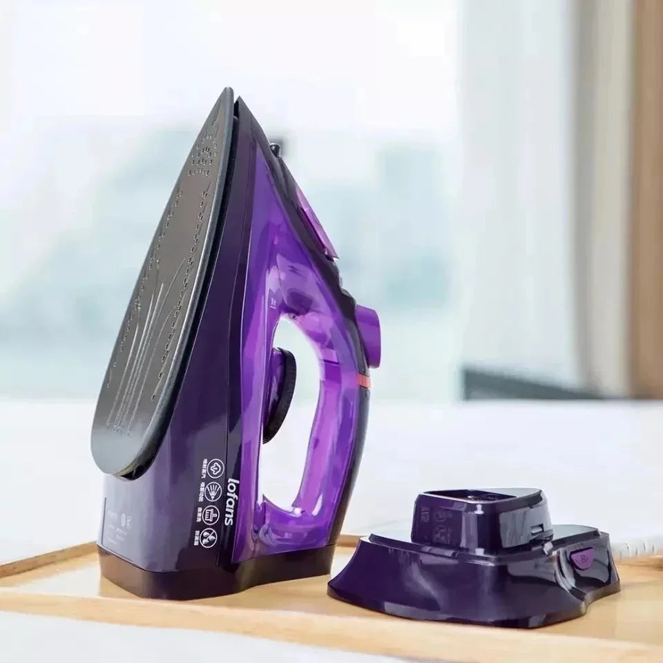 Tidesmit Lofans YD-012V cordless steam iron showing water tank and fast warm-up steam function