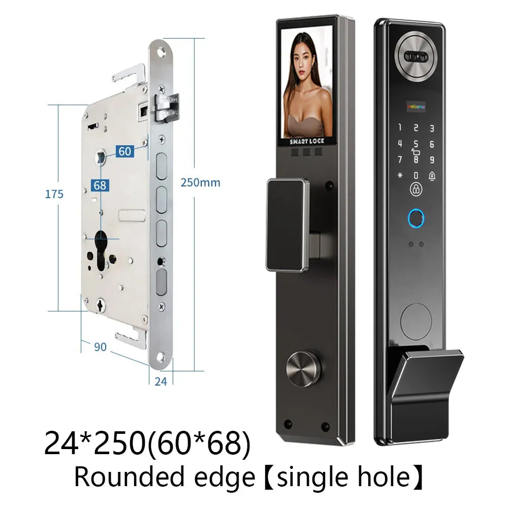 SANKESONG 3D Face Recognition Fingerprint Smart Door Lock WiFi Camera Electronic Lock Digital Electronic Key IC Card APP Unlock