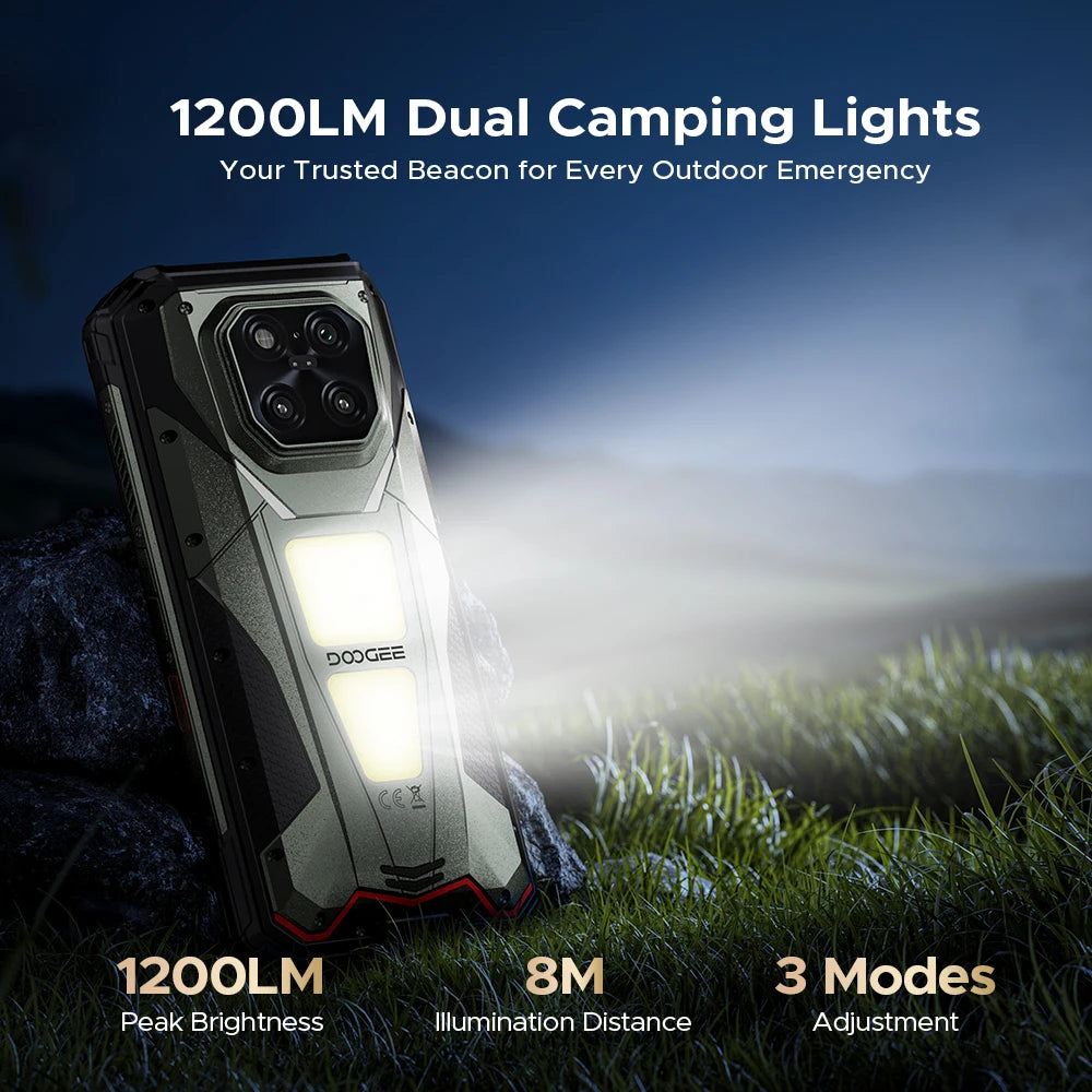 DOOGEE V Max Play 5G Projector Rugged Phone 6.78" 120Hz 20500mAh Dual Camping Lights16GB+512GB 200MP Main Camera NFC Smartphone