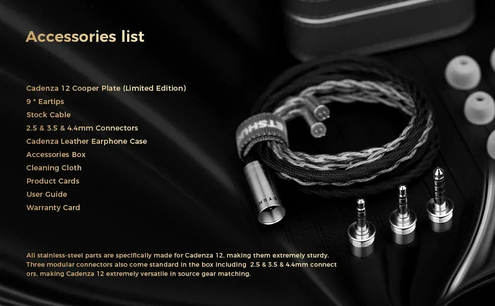 LETSHUOER Cadenza 12 In-Ear Monitors | 12 Hybrid Driver HiFi | Tidesmit Tidesmit