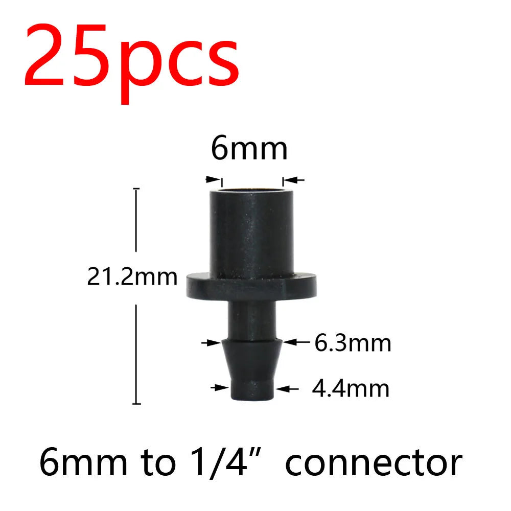 Garden Hose Connectors Barbed Tee Elbow Cross End Plug Coupling WDrip Irrigation System Atering Fitting For 3/5 4/7mm Hsse 2027