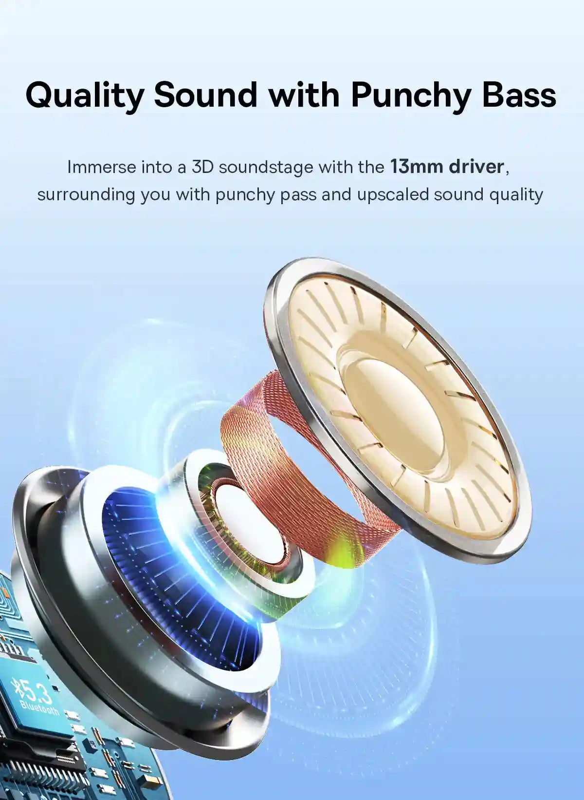 Tidesmit Wireless Earbuds - Bluetooth 5.3 with 30-Hour Battery Life Tidesmit