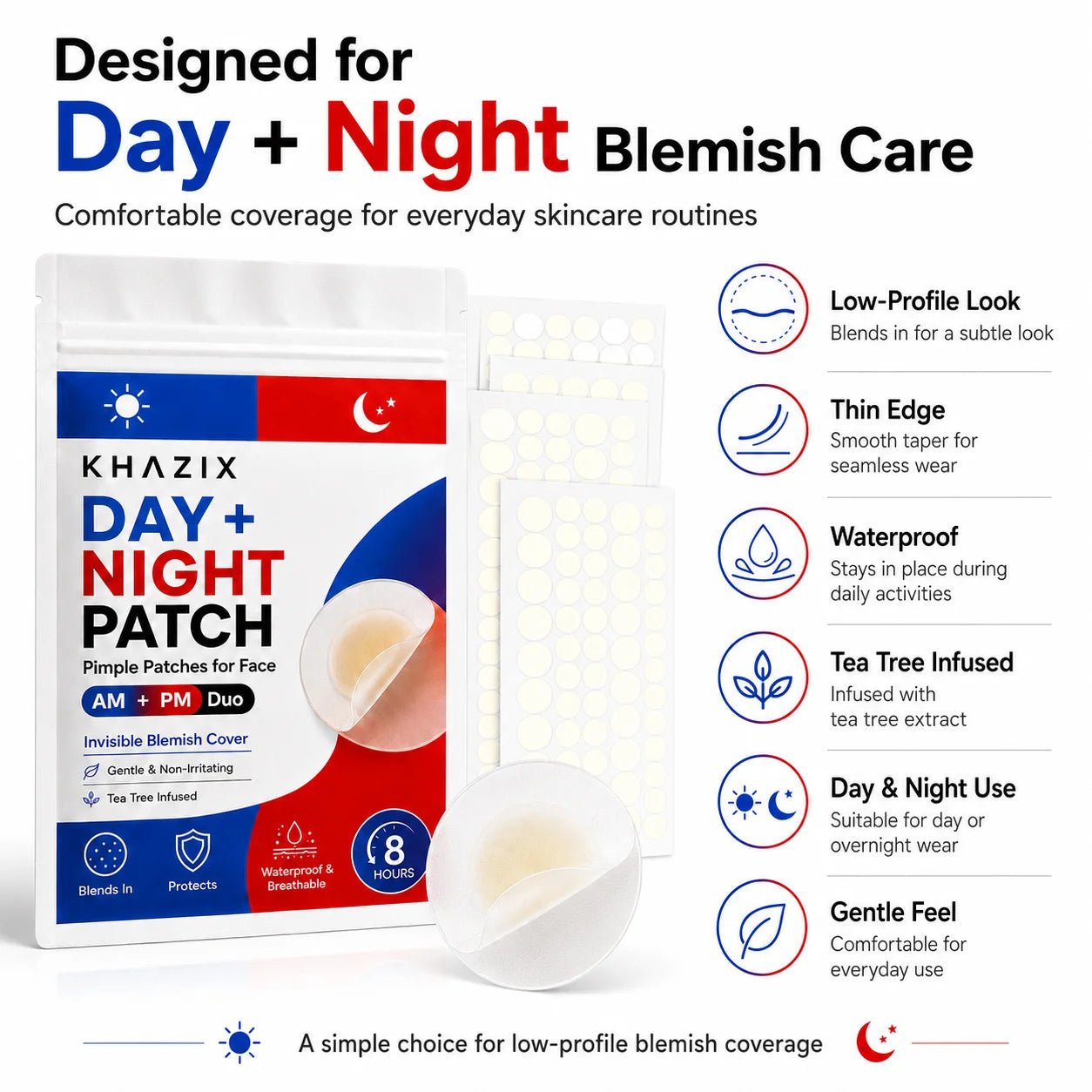 12/24PCSPatches Acne Treatment Patch, Absorbs Pimple And Acne, Hydrocolloid Acne Pimple Patch For Covering Zits And Blemishes