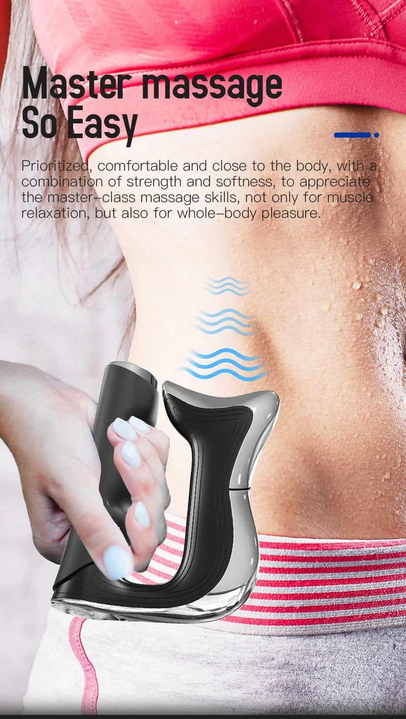 Electric Fascia Massage Blade - White Portable Deep Tissue Massager Body Shaping Massage Equipment Tidesmit
