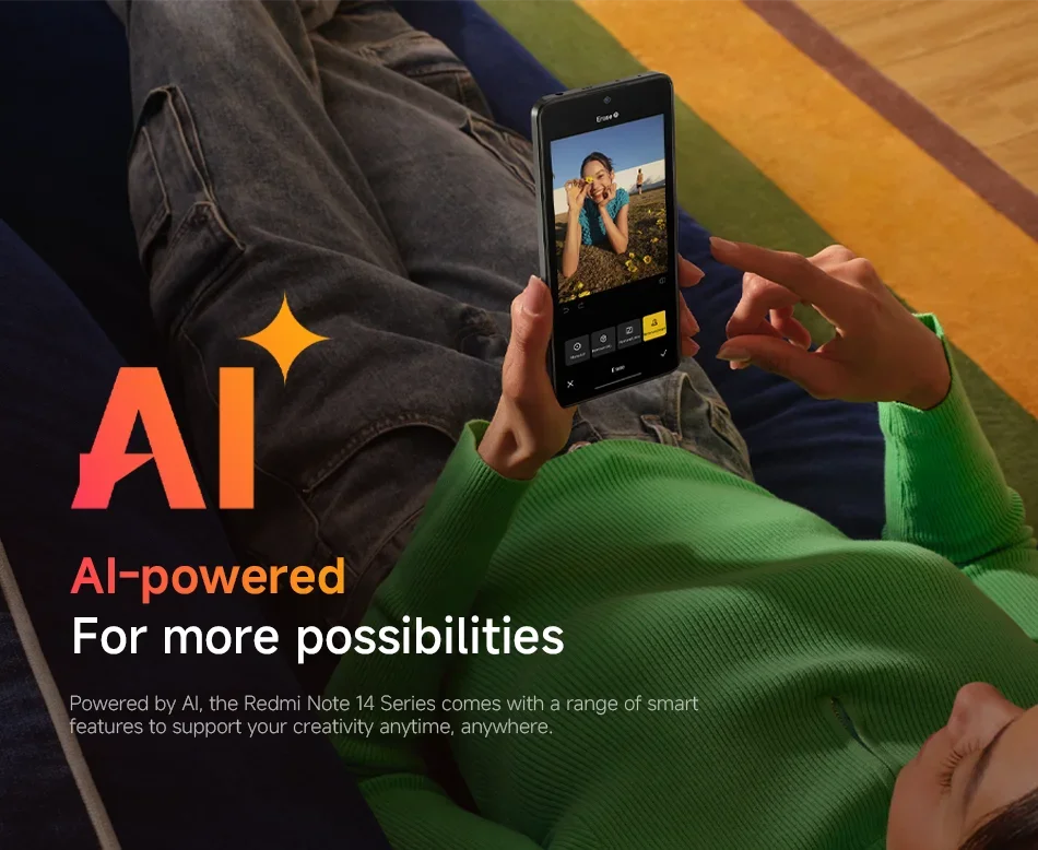 Xiaomi Redmi Note 14 5G Smartphone Global Version NFC 108MP 128GB/256GB ROM Camera MTK Dimensity 7025-Ultra 45W Turbo Charging