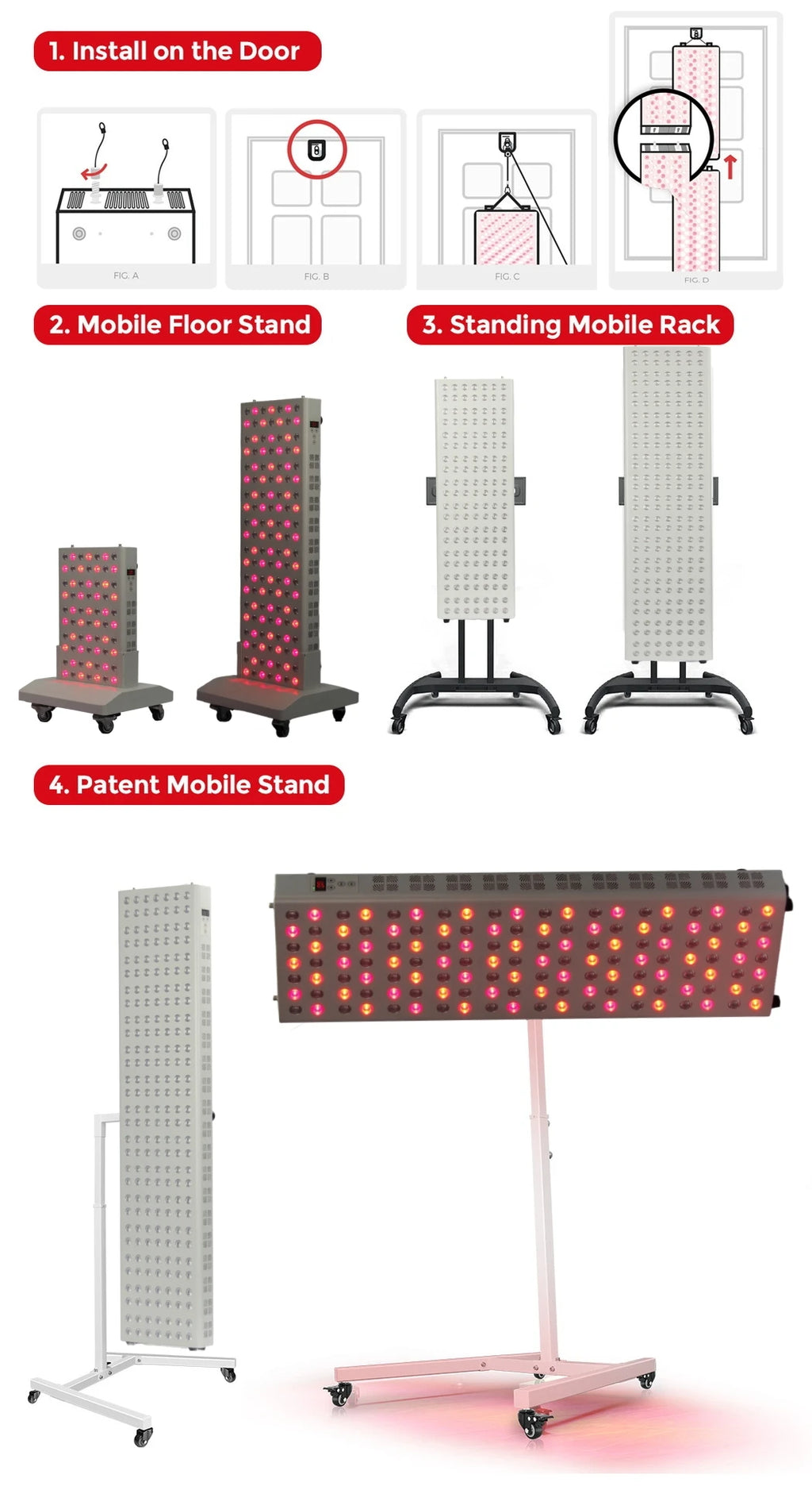 Led Red Light Therapy Panel Dimming Timing LED Beauty Devices Double Chip 660nm 850nm Infrared Light Therapy Skincare Face Body