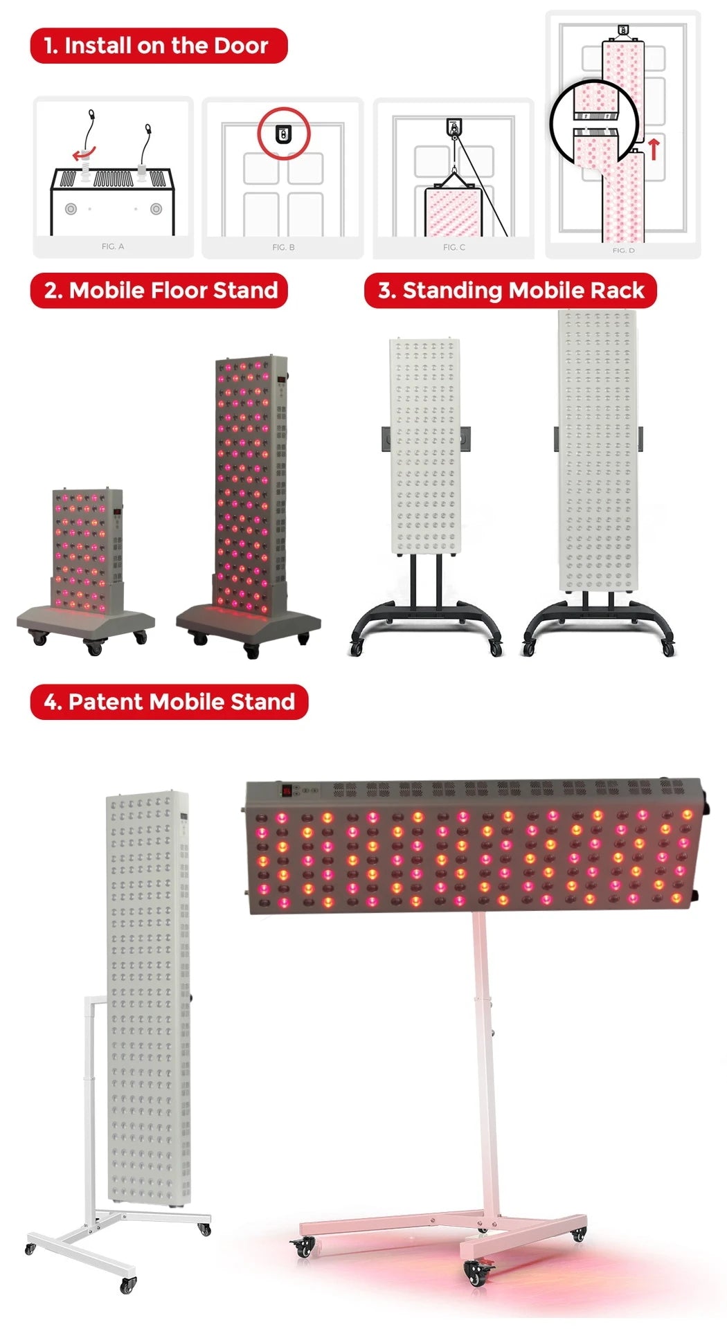 Led Red Light Therapy Panel Dimming Timing LED Beauty Devices Double Chip 660nm 850nm Infrared Light Therapy Skincare Face Body