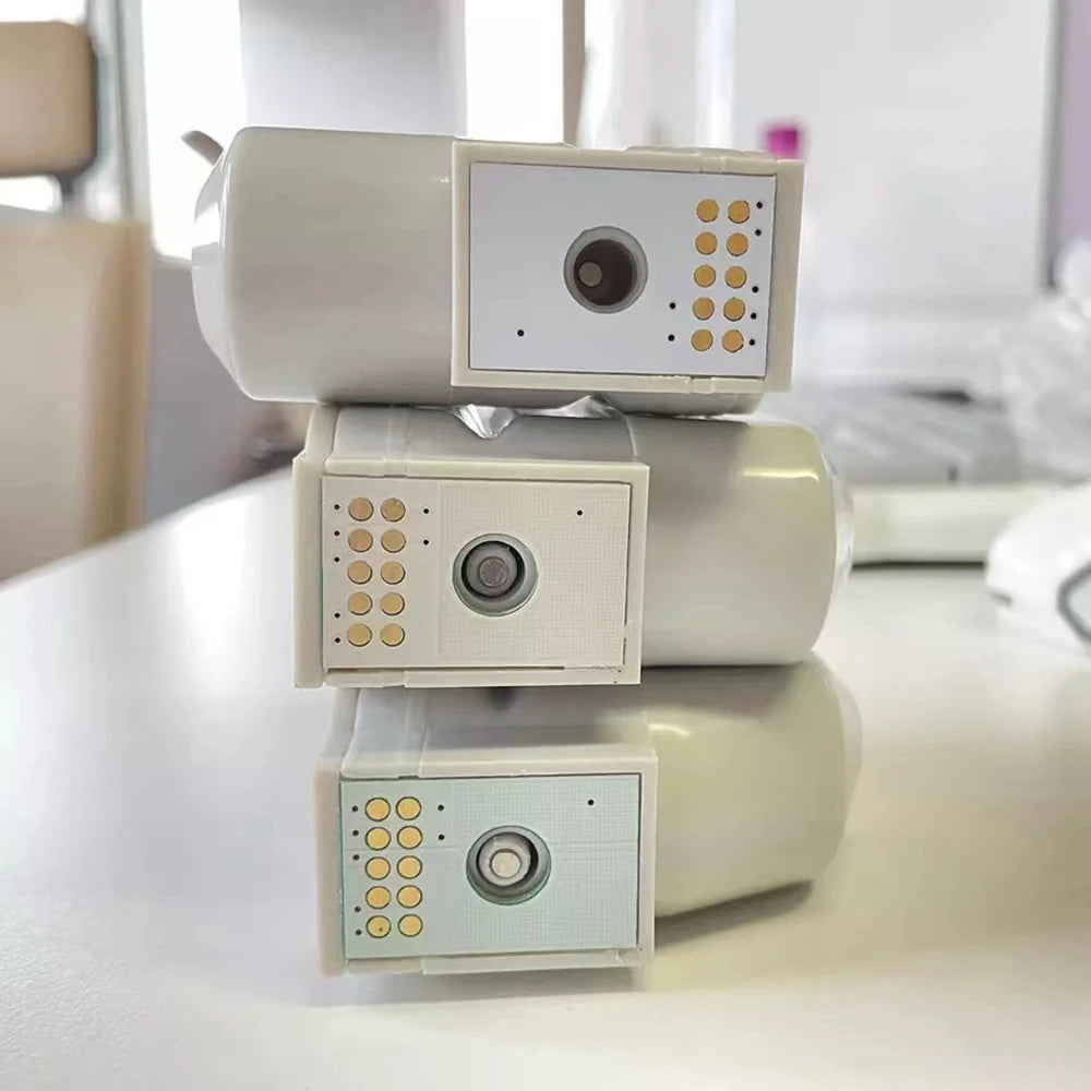 White HIFU cartridges for facial and body tightening, 10000 shots, multiple depths for professional beauty devices.