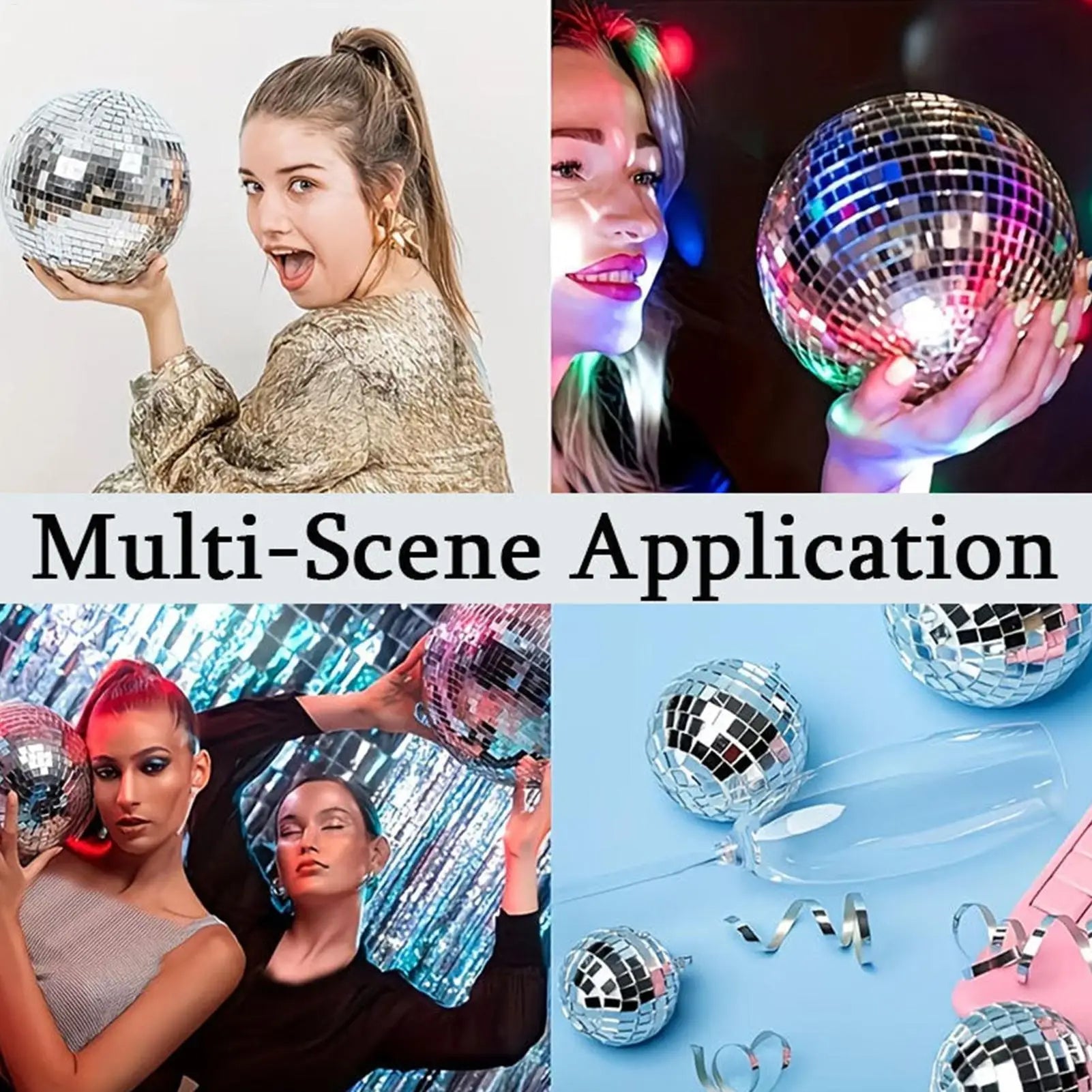 Disco Ball Tiles 1600Pieces 5mm Self Adhesive Square Mosaic Mirror Glass Stickers Home Wall Kitchen Party Decor