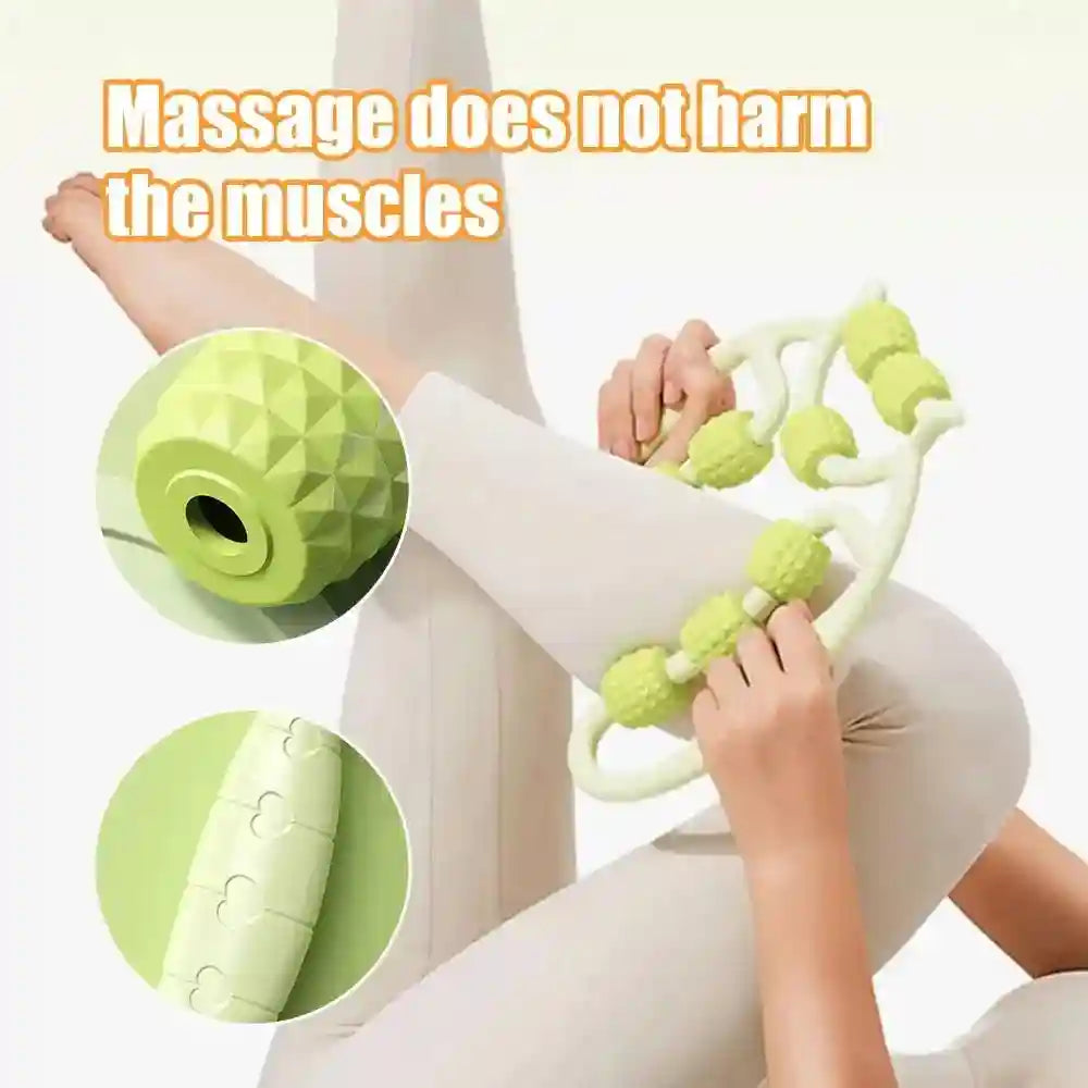 Leg Slimming Massage Roller – 12 Wheel Manual Deep Tissue Tool Massage Roller Tidesmit