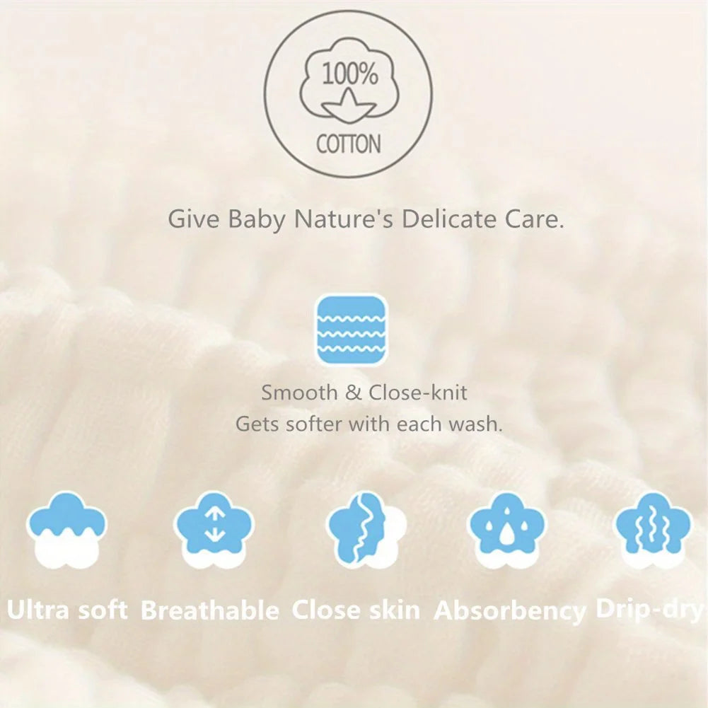 Baby Muslin Washcloths Soft Newborn Baby Face Towel for Sensitive Skin- Baby Registry as Shower