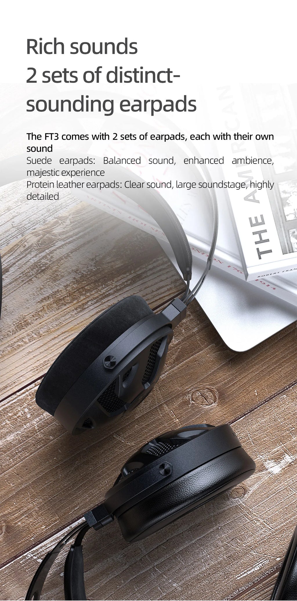 FiiO FT3 Open-Back Headphones with 60mm Dynamic Drivers Tidesmit