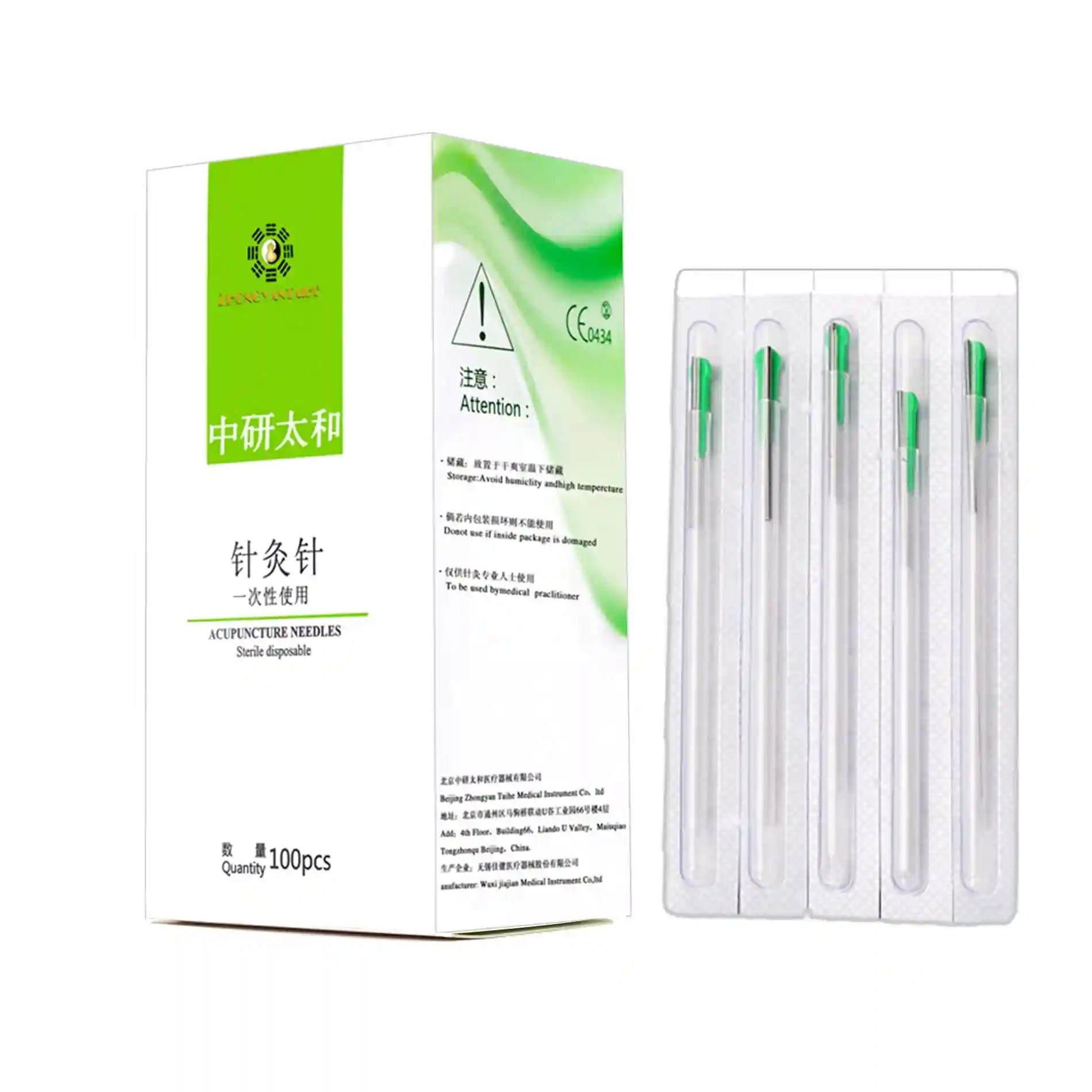 Acupuncture Needles with Guide Tubes 100 Pack - Sterile Professional Massage Roller Tidesmit