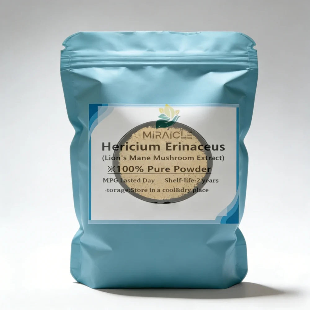 Customized 100% Pure Lions Mane Mushroom Extract Powder Packaging Bulk Hericium Erinaceus Out Packing Aluminum Foil Bag
