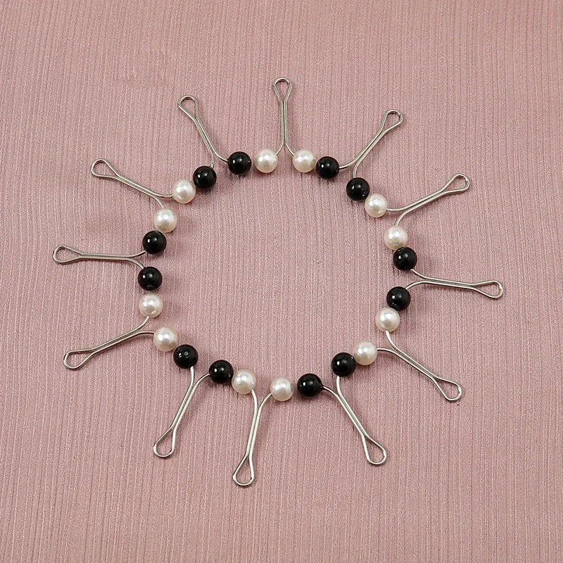 12pcs/Bag Muslim Hijab Pins Scarf Fashion Women Safey Brooch Jewelry Islamic Multicolor Headscarf Ethnic Buckle Accessories