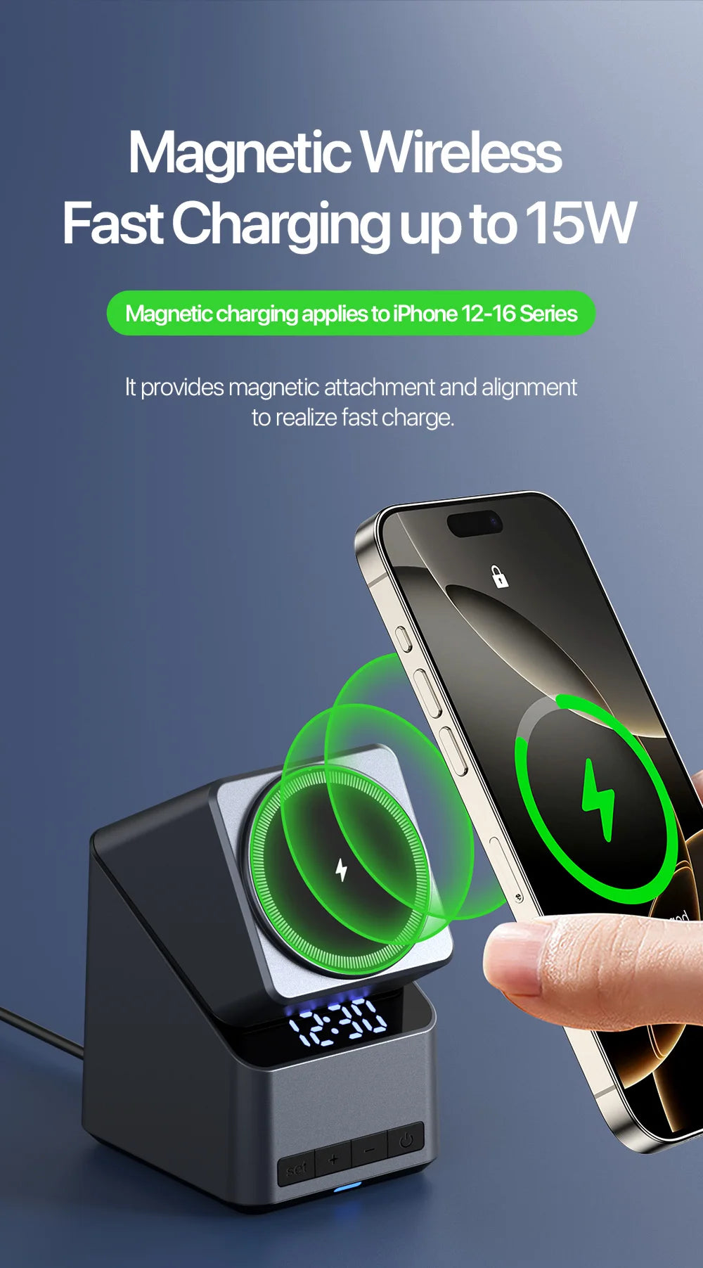 4 in 1 Magnetic Wireless Charger - Qi Certified Fast Charging Station Tidesmit