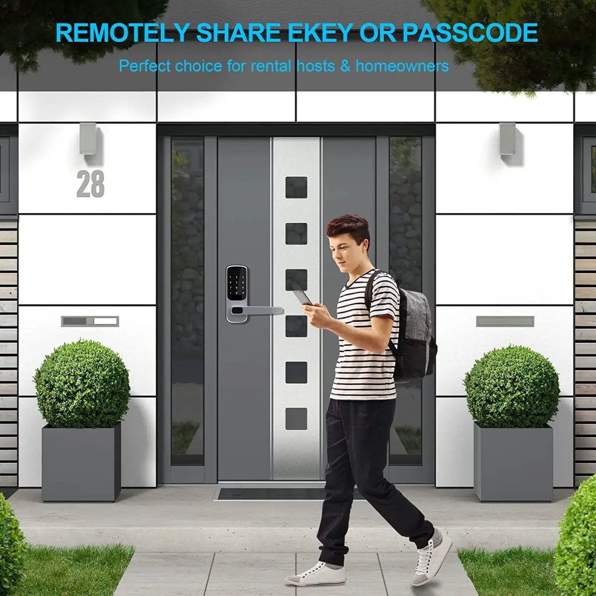Wifi Smart Door Lock With APP/ Biometric Fingerprint / Password /Smart Card /Key Unlock/ USB Emergency Charger Electronic Lock