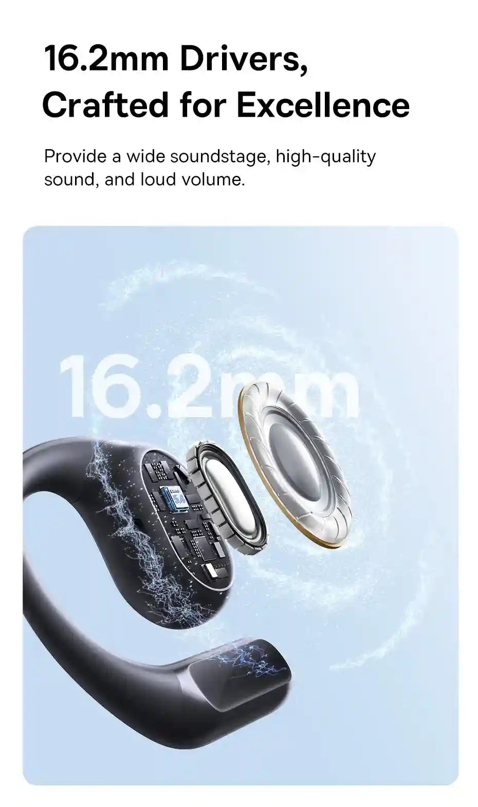 Tidesmit Open Ear Wireless Headphones - Waterproof Sport Earbuds Tidesmit