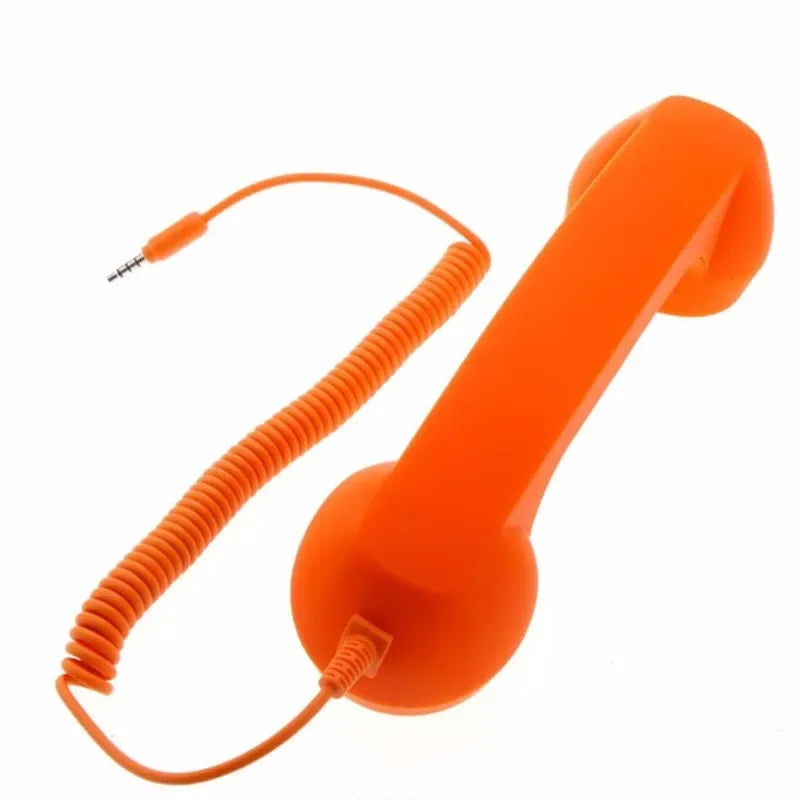 Retro Telephone Handset 3.5mm Mic for Mobile Devices | Tidesmit Orange Tidesmit