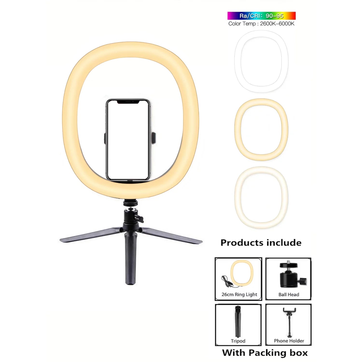 10 Inch LED Ring Light with Tripod for Content Creation - Tidesmit Tidesmit