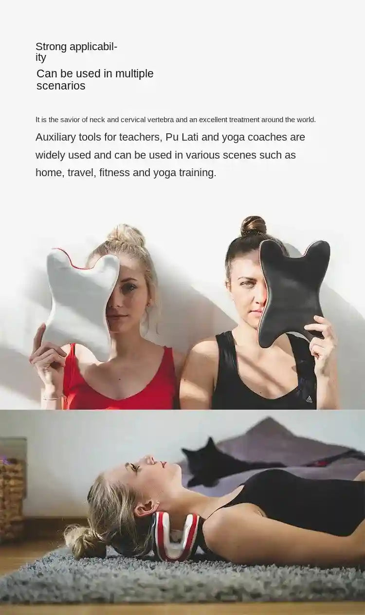 Cervical Neck Traction Pillow - Ergonomic Spine Relaxer for Relief Relaxation Treatment Tidesmit