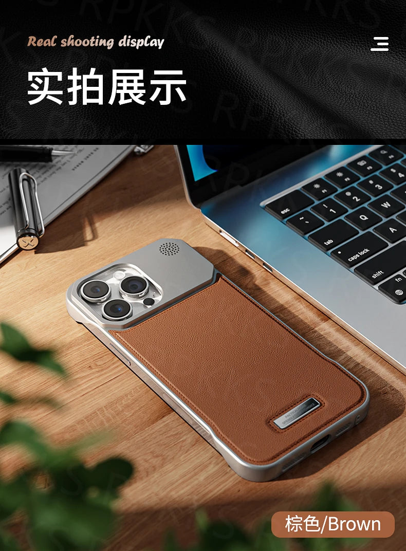 iPhone 15 Leather Aromatherapy Case with Magnetic MagSafe Protection Tidesmit