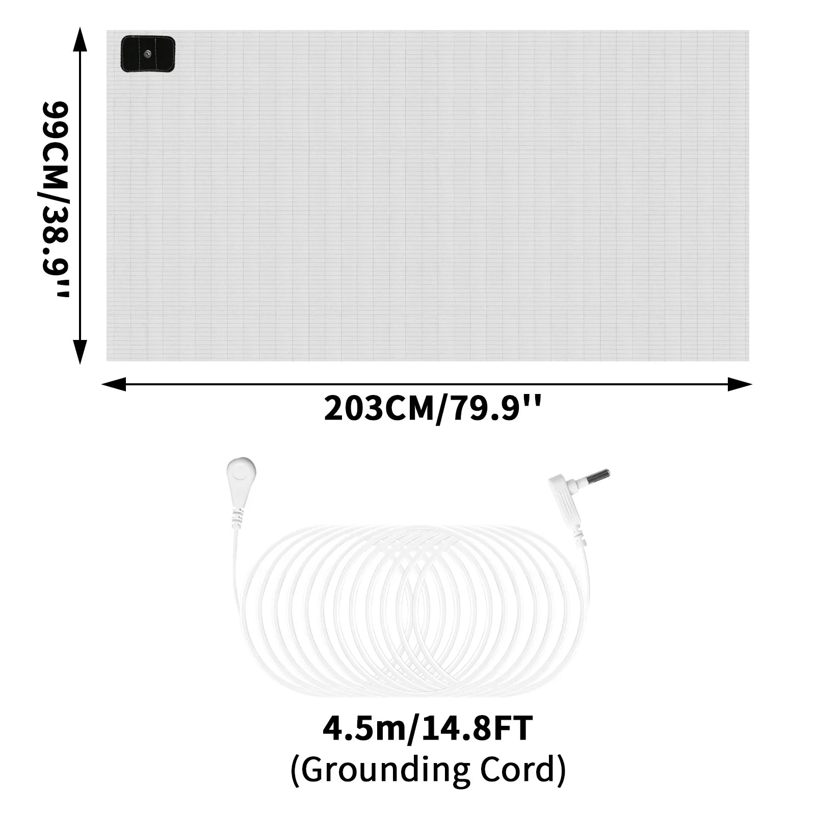 6 Size Grounding Mat Soft PU Pad for Improves Sleep Enhanced Circulation Reduces Pain Home Yoga Foot Mat Table Desk Rug