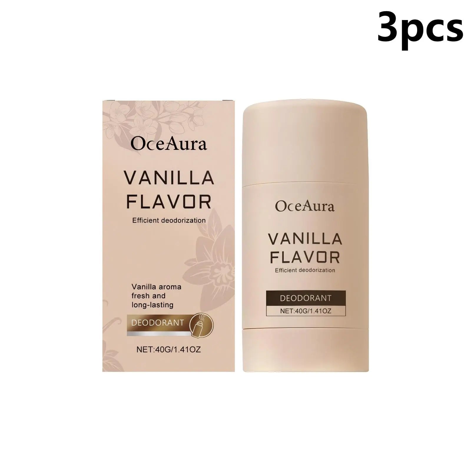 Tidesmit OceAura Vanilla moisturizing antiperspirant deodorant for women with Vitamin E for fresh, odor-free armpits.