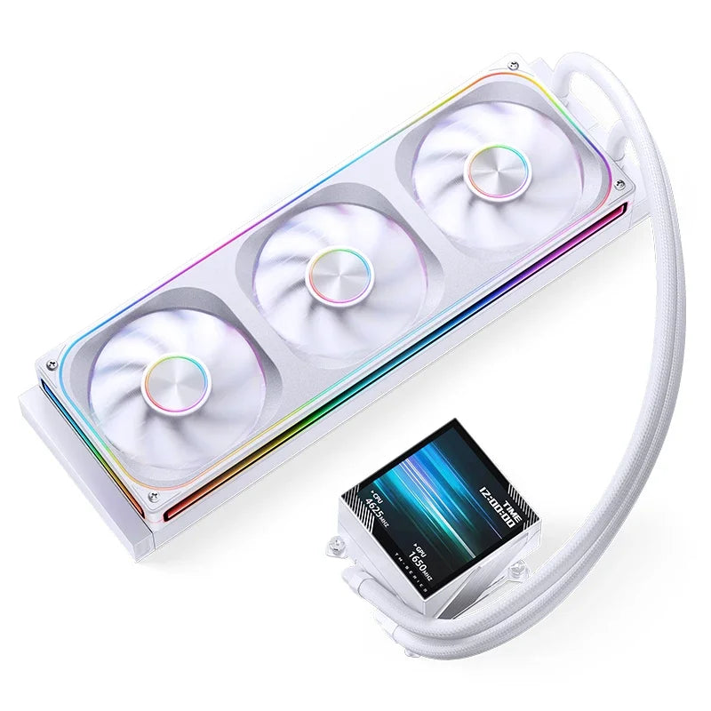 Jonsbo TM-280/TM-360 Integrated Water Cooling Radiator 3.95-inch Screen ARGB Lighting Effect Desktop Computer Case Water Cooling