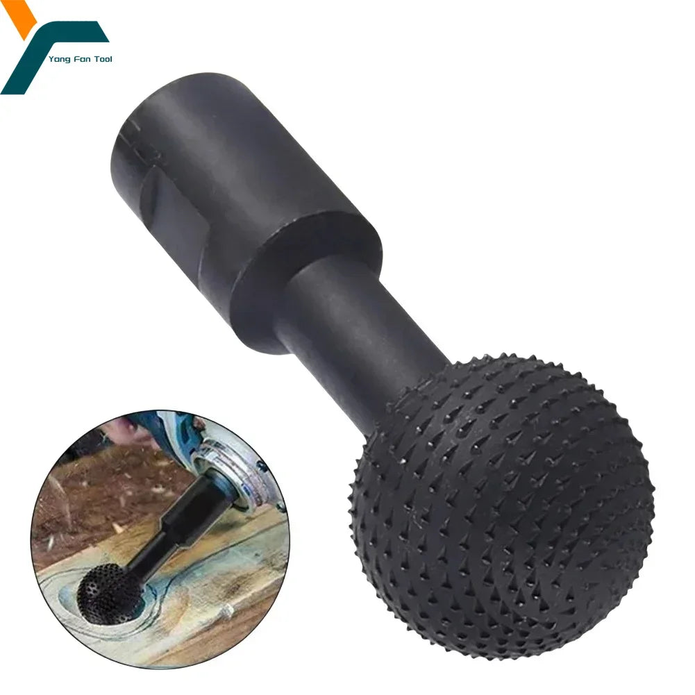 10/14MM Angle Grinder Spherical Spindle Rotating Wood Carving Polishing Engraving Drill Ball Chisel Grinding Woodworking Tool