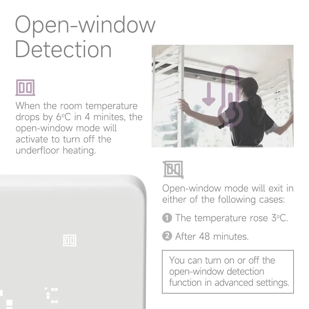 Beok Zigbee Floor Heating Thermostat  Tuya Programmable Smart Home Thermoregulator with Alexa Google Home Alice
