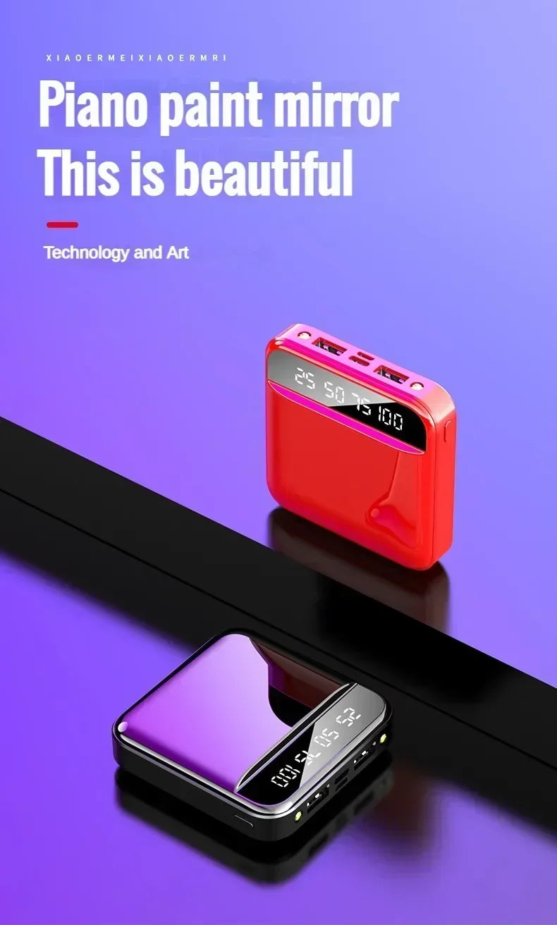 Portable Power Bank with Built-in Cable - High Capacity Fast Charger Tidesmit