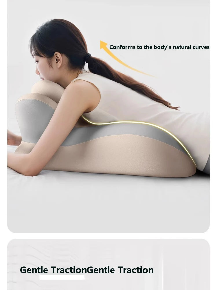 Memory Foam Ergonomic Pillow for Neck Support and Muscle Relief Massage Cushion Tidesmit