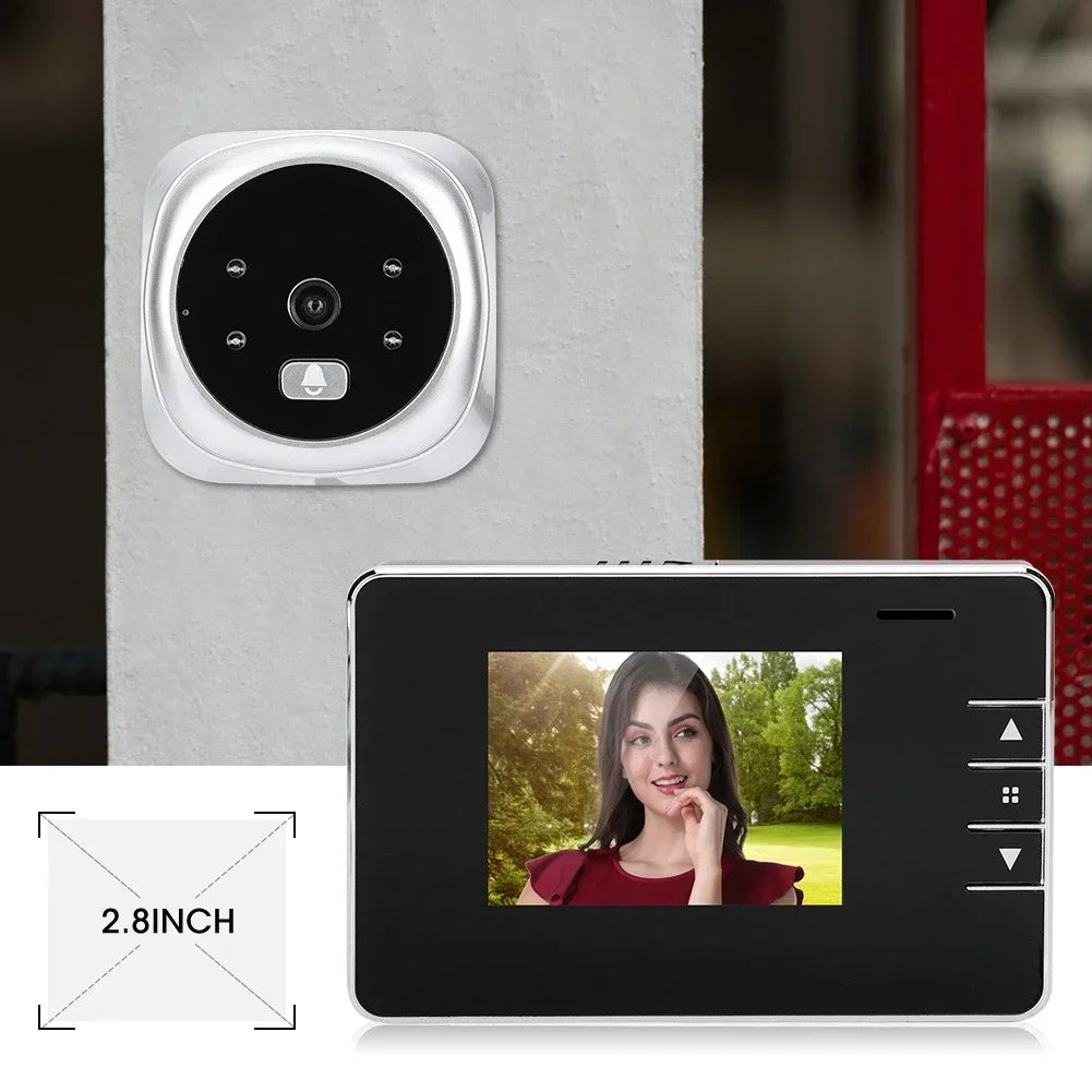 Home Security Night Vision Viewer Video Electronic Doorbell 2.8 Inch LCD Digital Peek Doorbell Cat Eye Outdoor Door Eye Camera