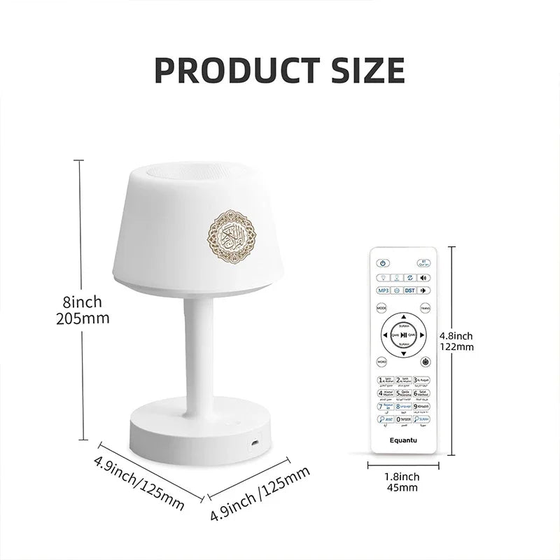 Islamic Arabic Quran Muslim Ramadan Azan Koran Night Light Bright Lamp Wireless Bluetooth Speaker Portable Islam Arab Holy Music