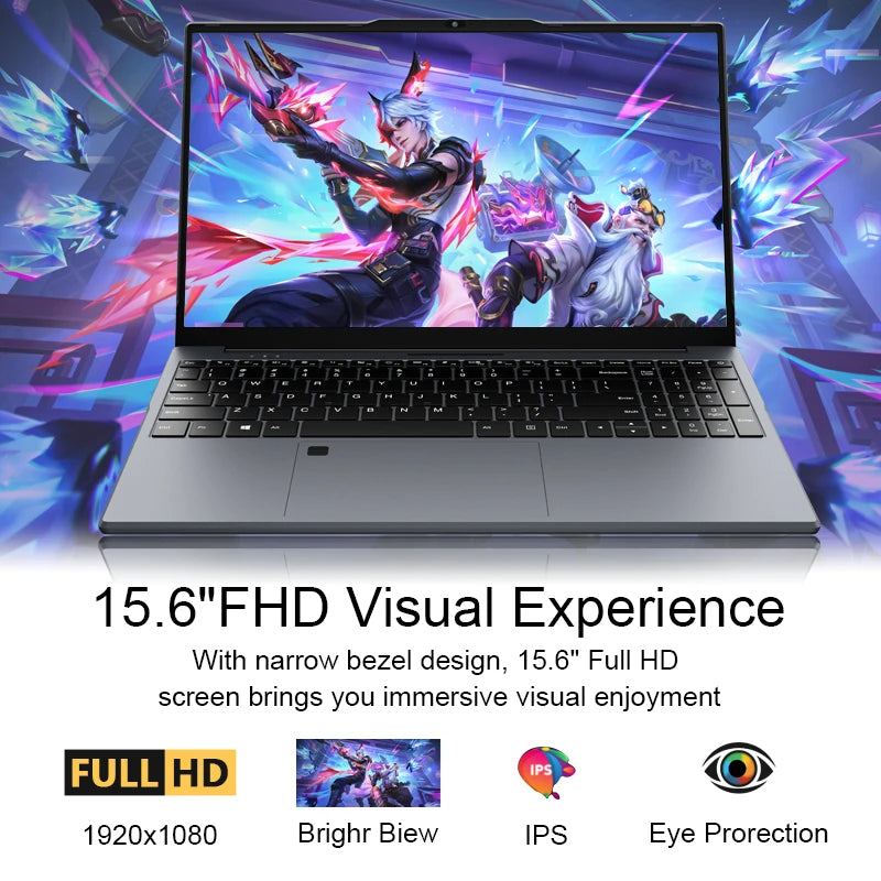 New 15.6 " Laptop Intel Core i9-10980HK 16GB RAM 1TB SSD Ultra Slim Gaming Laptop 1920*1080 Windows 11 Office Study Home Use