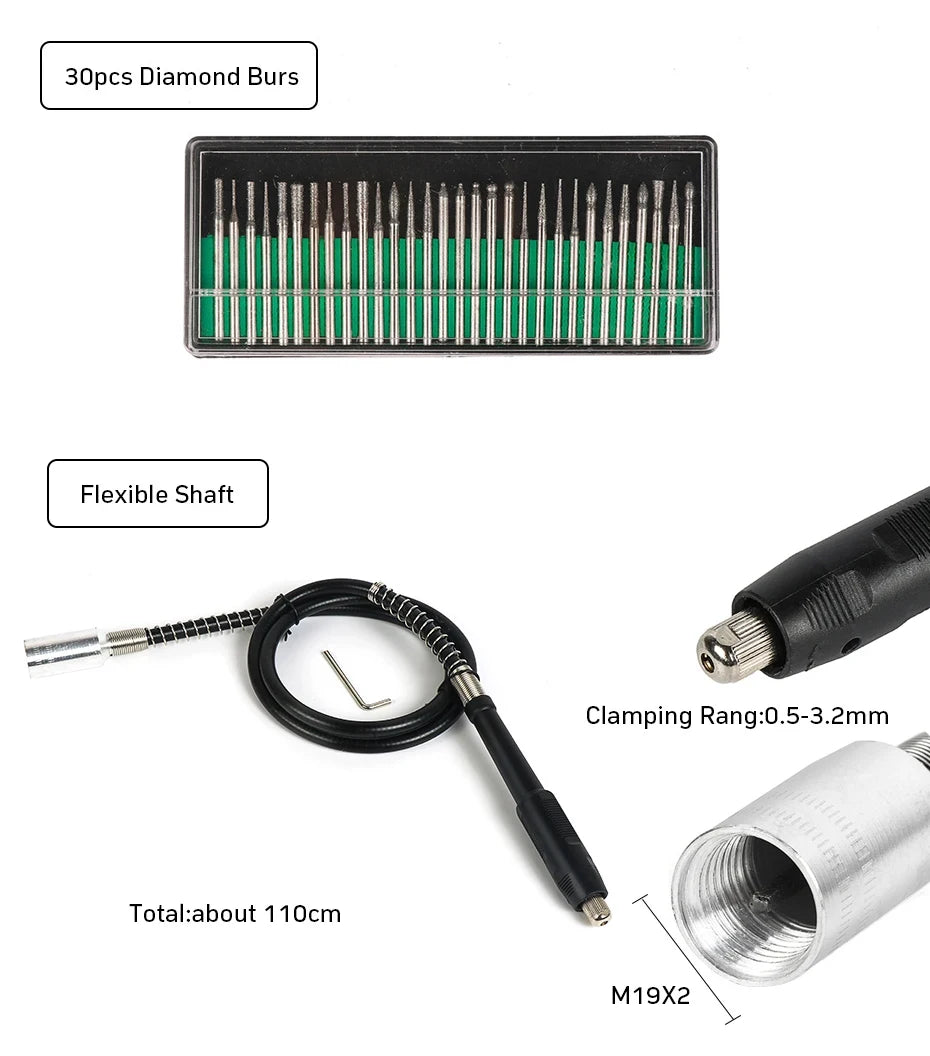 Mini Electric Drill Engraver Machine, Dremel Rotary Tools, Engraver Grinder Compatible with Power Tools, Accessories, 220V