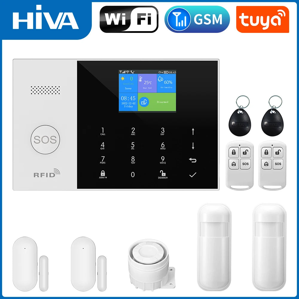 Wireless Home Alarm System with WiFi App Control & Smart Integration B EU Plug Tidesmit