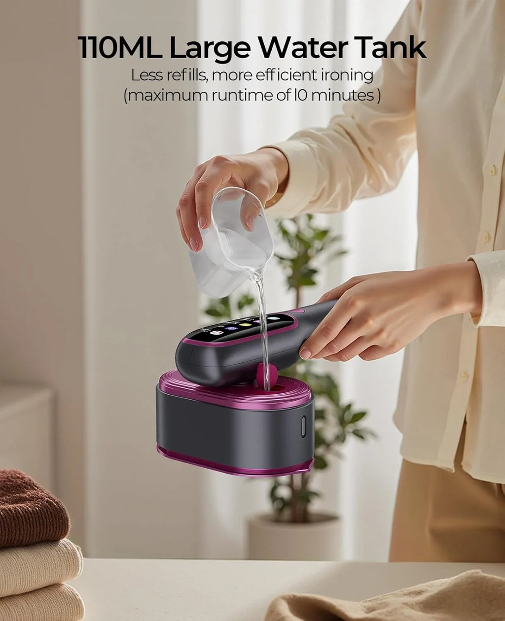 Tidesmit portable mini garment steamer featuring dual wet and dry ironing modes for convenient home or travel use