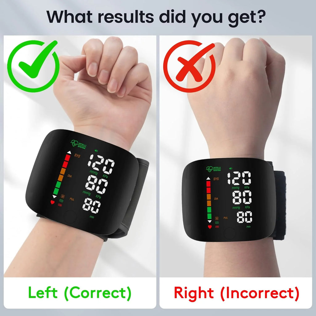 Rechargeable Wrist Blood Pressure Monitor Medical Digital Irregular Pulse Heart Rate Digital Tensiometer Health Tonometer