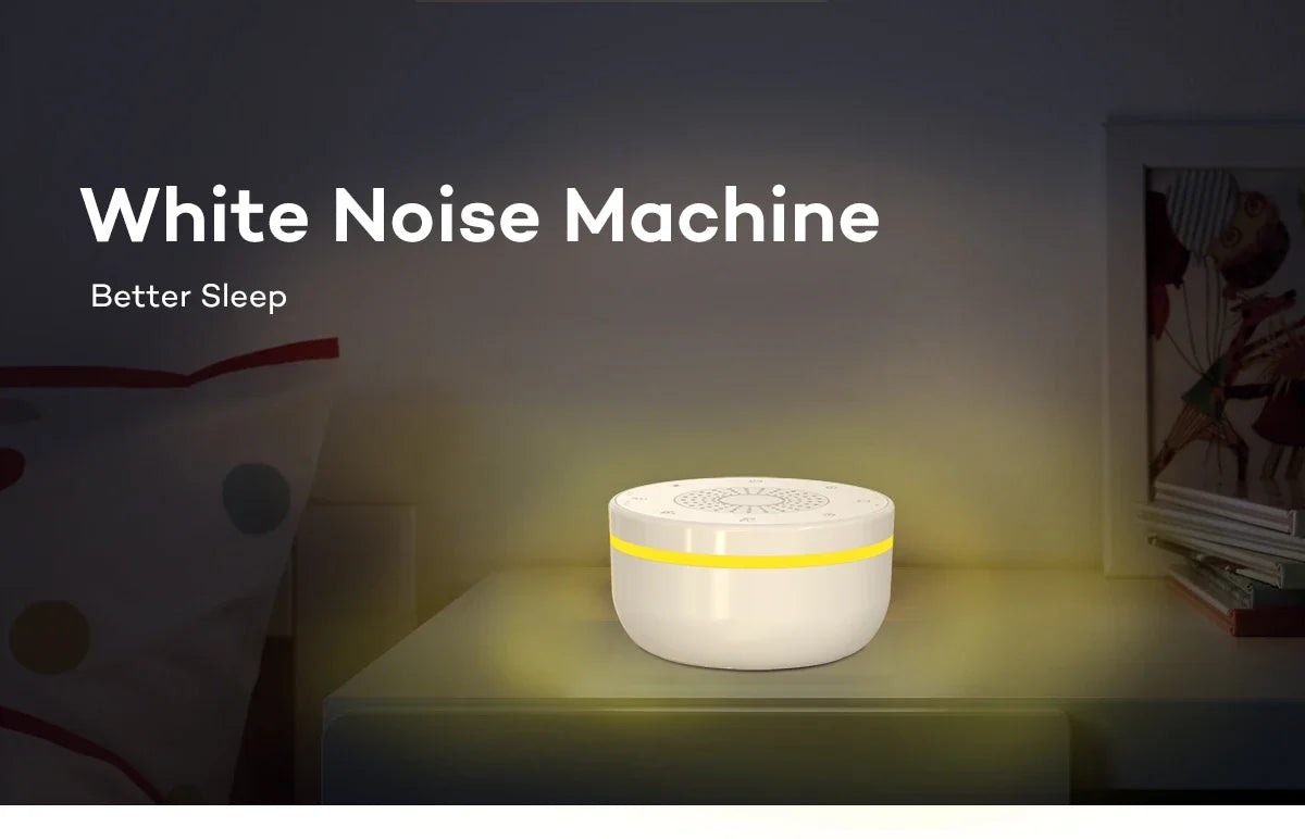Sleep White Noise Machine with Soothing Sound Touchable Rechargeable Night Light Relaxing Audio & Sleep Lamp for Baby