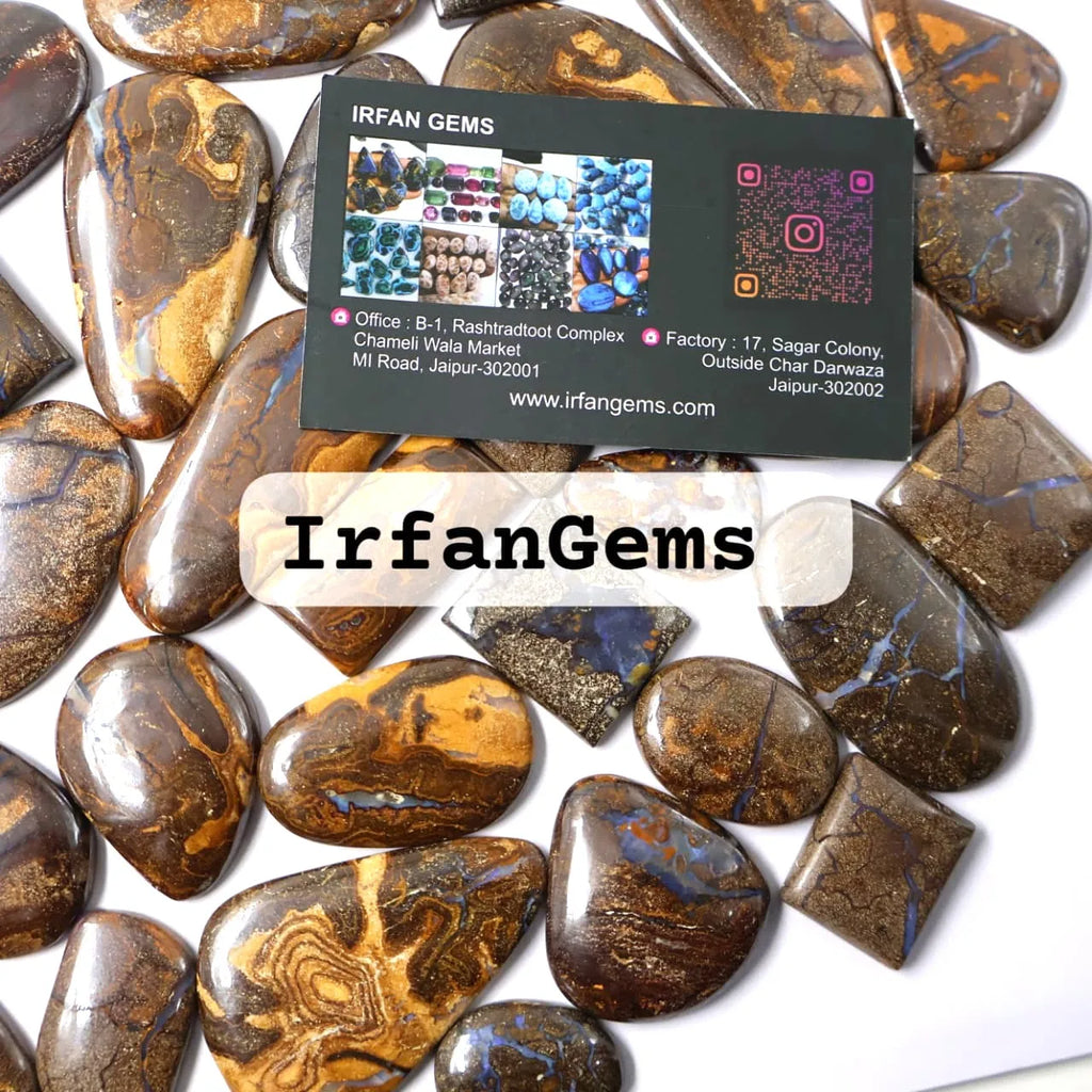 High Quality Natural Boulder Opal Semi-Precious Stone Oval Cut Boulder Opal Cabochon for Jewelry Use High Quality Wholesale Opal