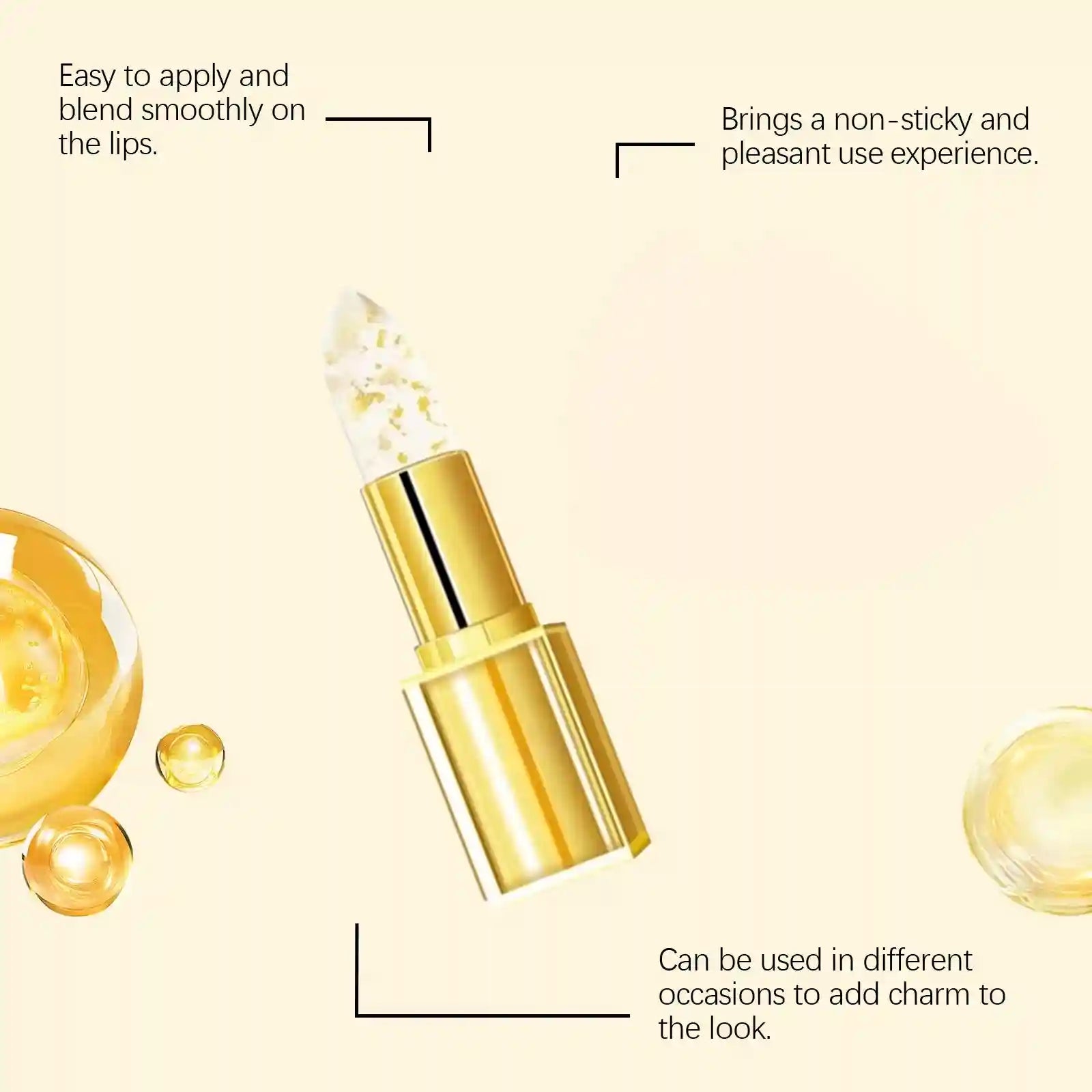 Moisturizing Lip Balm with Gold Foil Tint - Tidesmit Color Changing Lip Care Lip Care Tidesmit
