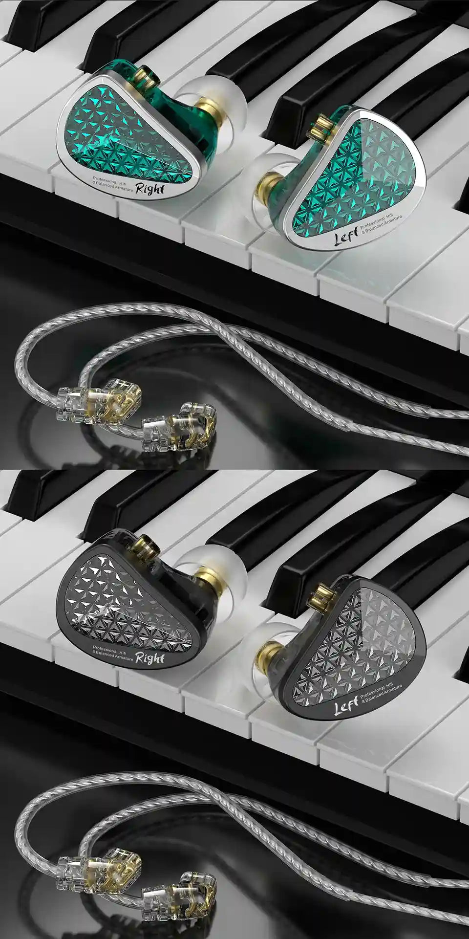 KZ AS16 Pro 16BA Hi-Fi In-Ear Monitors with Precision Noise Isolation Tidesmit