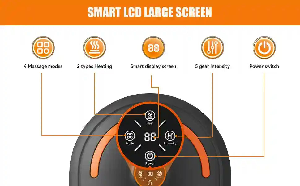 Electric Foot Massager Roller with Airbag Compression and Heat Massage Roller Tidesmit